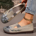 Rosalie™ — Elegant Ergonomic Ballet Flats with Floral Pattern